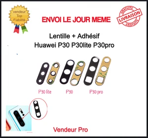 Lentille Verre Huawei P30 P30lite P30pro Appareil Photo Caméra Lens Adhésif - Imagen 1 de 15