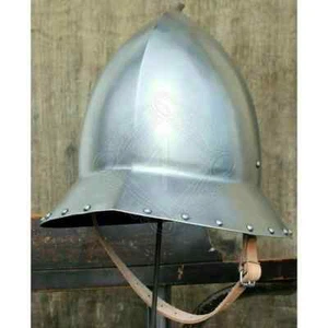 Mittelalter 18g Spanischer Kesselhut Helm II, 15. Jh. SCA Stahlritter Mittelalter - Bild 1 von 4