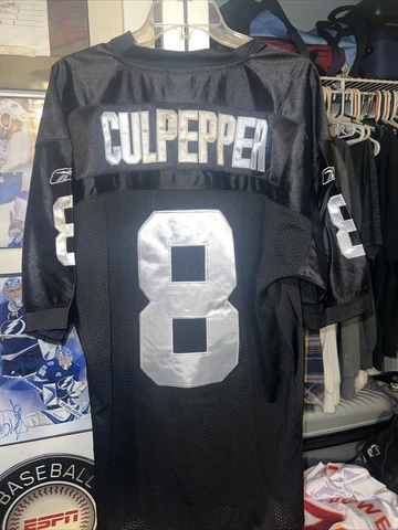 Daunte Culpepper Oakland Raiders Reebok NFL Jersey 8 Size 54 XXL Cover