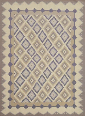 Modern Reversible Kilim Durrie Kelim Flatweave Rugs 8x10 ft - Image 1 of 4