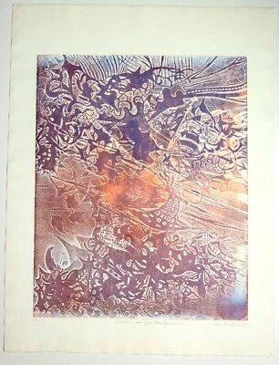 Aki Roland:  Farb-Radierung 2/10 Ex. 1971 - Bild 1 von 4