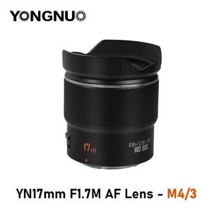 Lente principal de enfoque automático de gran apertura YONGNUO YN17 mm F1,7M para cámaras de montaje M4/3 - Imagen 1 de 8