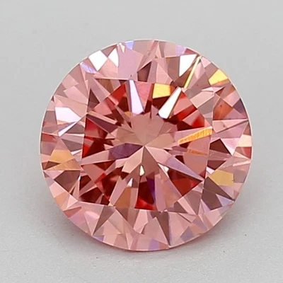 Round 1.31ct CVD Fancy Vivid  Pink VS1 IGI Certified Loose Lab Grown Diamond - Image 1 of 3