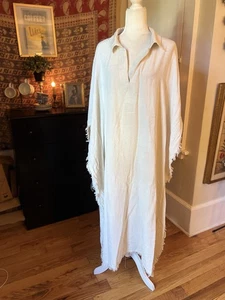 Mlle Gabrielle maxi Dress ivory oatmeal Boho Women's Size 2X - Picture 1 of 10