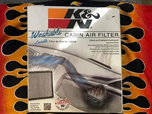 NOS Genuine K&N Washable Cabin Air Filter-VF3000 replaces CAF1706 Made in USA - Picture 1 of 3