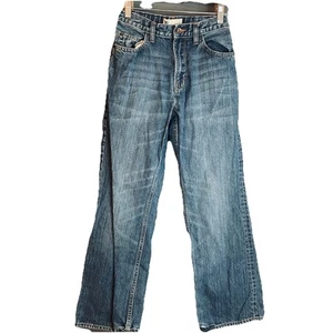 GAP Girls Blue Denim Jeans Size 14 24x26 Elastic Adjustable Waist Bootcut - Picture 1 of 9