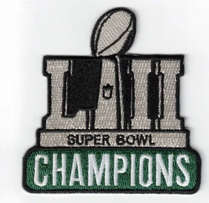 Philadelphia Eagles Super Bowl LII Champions 3in Embroidered Iron / Sew-On Patch - Picture 1 of 2