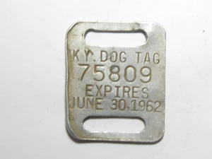 1962 Kentucky KY Dog Tax Tag License - #65076 - Picture 1 of 2
