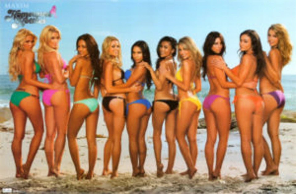 ADULT Poster Beach Bikinis Maxim Pin-Up - Image 1 of 1