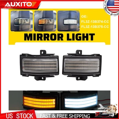 Sequential LED Side Mirror Light for 2017-23 Ford Super Duty F250 F350 F450 F550 - Image 1 of 4