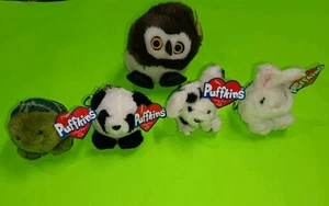 Puffkins Lot Of 5 Plush Keychain  w Tags shelly Peter Cinder Lucky Olley Vintage - Picture 1 of 21