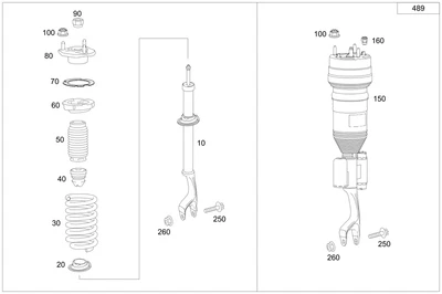 Muelle helicoidal genuino Mercedes-Benz 253-321-03-04 Foto 1 de 2