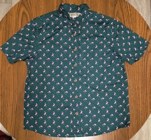 Camisa para hombre Duluth Trading calce relajado estampado de flamenco abotonada talla grande - Imagen 1 de 7