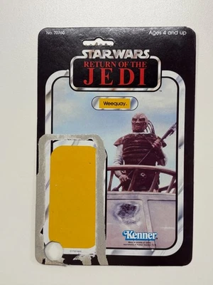 Kenner Star Wars ROTJ 65 Card Back Weequay Skiff Guard 1983 Vintage - image 1 of 2