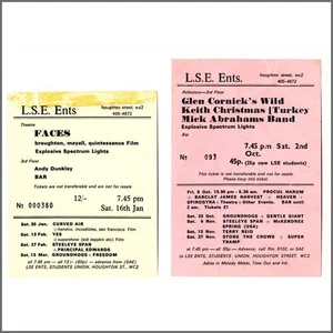 Faces Yes London School Of Economics 1970s Concert Tickets (UK) - Bild 1 von 1