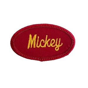 Vintage Mickey Name Tag Bag Uniform Patch - Picture 1 of 3