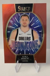 2024-25 Panini Select Neon Icons Luka Doncic #15 Red Prizm - Picture 1 of 2