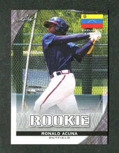 Ronald Acuna Brave Rookie 2017 Leaf Draft Exclusive Edition Baseball Card RC #22 - Picture 1 of 2