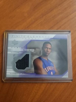 2003-04 Upper Deck Finite Elements Chris Bosh Rc Game Used Jersey Relic - Image 1 of 2