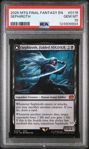 2025 MTG FF #0115 SEPHIROTH, FABLED SOLDIER/SEPHIROTH, ONE-WINGED ANGEL PSA 10 - Picture 1 of 2