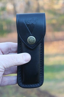 SHEATH ONLY Buck 110 Original Black Leather Sheath - Image 1 of 4