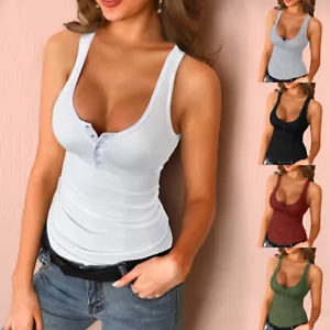 T-shirt camicetta senza maniche collo a V donna estate crop cami - Foto 1 di 16