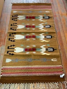 Alfombra tejida a mano de lana maíz doncella; 30""x60""; VM317-J - Imagen 1 de 2
