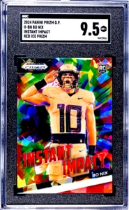 Z425 2024 Prizm Draft Picks Instant Impact Bo Nix #II-BN Red Ice Prizm - SGC 9.5 - Picture 1 of 2