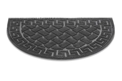 Außenmatte Zickzack 60x40cm Gummi Fußmatte Außen vor der tür Halbkreis - Bild 1 von 4