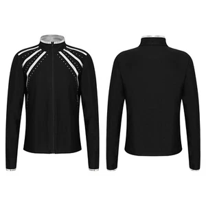 Kids Girls Sweatshirt Fashion Costume Skating Jacket Shiny Hoodie Gym Top Dance - Picture 1 of 59