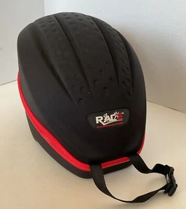 "RACE" Vented Bicycle Travel Storage Pod Carrying Zip Helmet Case Black/Red NEW - Picture 1 of 8