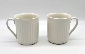 MIKASA ITALIAN COUNTRY DD900 avorio costine in rilievo rotoli tazze 11 oz set di 2 - Foto 1 di 9
