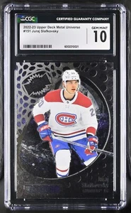 2022-23 Juraj Slafkovsky Upper Deck Metal Universe #151 Rookie RC CGC 10 GEM - Picture 1 of 1