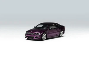 SH 1:64 E46 M3 Modell Lila Diecast Metall Auto Sammlung Spielzeug - Picture 1 of 2
