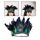 Peacock Costume Feather Headbands Feather Crown Indian Headband  Halloween