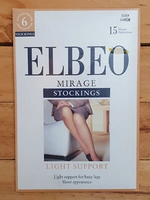 Elbeo Sheer Mirage 15 Denier Support Nylon Stockings - Large Silky - Image 1 of 2