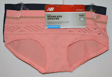 NEW BALANCE Performance Seamless Hipster Panty, 2-Pack, Peach/Charcoal, Size M