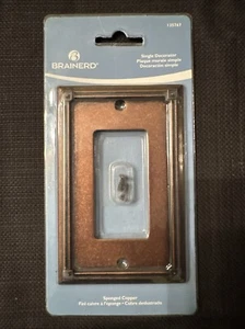 135767 BRAINERD SPONGED COPPER SINGLE DECORATOR WALL PLATE 166006 - Picture 1 of 1