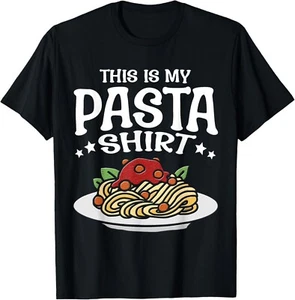 Italian Food Spaghetti Noodles Design For A Pasta Lover Gift Unisex T-Shirt - Picture 1 of 4
