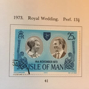 Isle Of Man Used Stamps Princess Anne's Royal Wedding 1973 Used - Picture 1 of 1