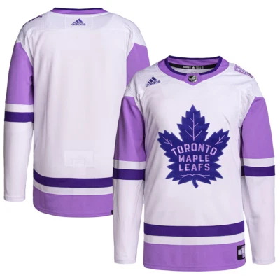 Adidas Toronto Maple Leafs NHL Hockey Fights Cancer Authentic Jersey White 54 - Image 1 of 4