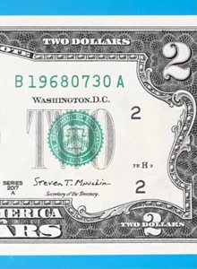 1968 July 30 : B 19680730 A BIRTHDAY Note $2 Two Dollar Bill *Uncirculated* - Picture 1 of 3