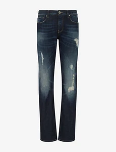 $250 Armani Exchange Men's, J13 Slim-Fit DistressedJEANS, Indigo Blue, 32R - Picture 1 of 4