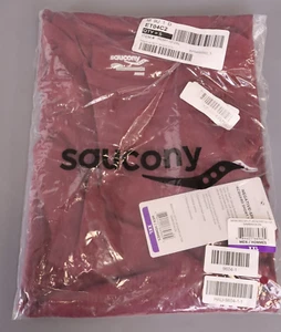 Saucony, Negative Split Jacquard Short Sleeve Men/ Hommes Size XXL Wine - Picture 1 of 4