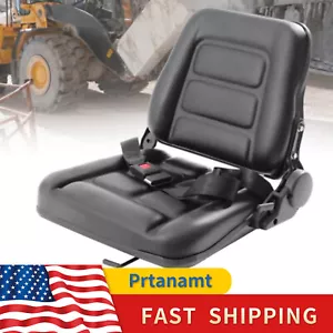 Universal Forklift Seat Fits For Clark Cat Hyster Yale Toyota Mitsubishi Black - Picture 1 of 13
