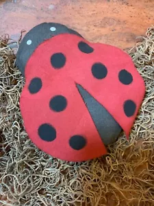 Handmade Primitive Fabric Cute Ladybug Bowl Filler Decor - Picture 1 of 1