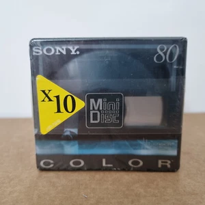 Lot de 10 minidisc vierges 80 minutes SONY COLOR - neuf sous cellophane - Photo 1/5
