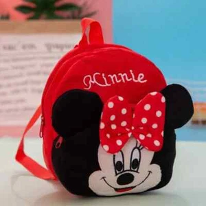 RED MINNIE Anime Child Plush Backpack Pikachu Dogs Kindergarten Schoolbag - Picture 1 of 6