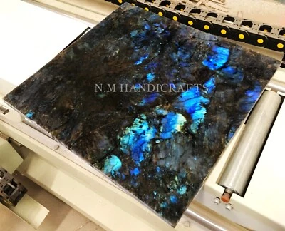 Labradorite Stone Square Table Top home Decor Custom To Made Farmhouse Deco Gift - Image 1 of 4