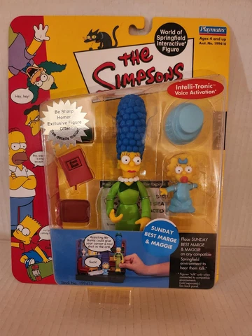 Simpsons Playmates World of Springfield Sunday Best Marge & Maggie Series 10 NIB Cover